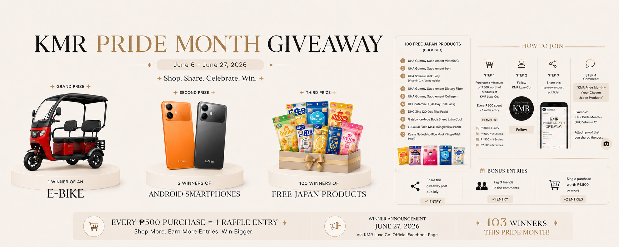 KMR Pride Month Giveaway banner